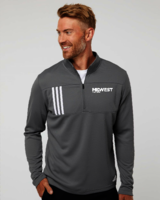 Adidas - 3-Stripes Double Knit Quarter-Zip Pullover