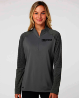 Adidas Women's Stripe Block Quarter-Zip Pullover