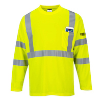 Hi Viz Long Sleeve Pocket T-Shirt - Men's