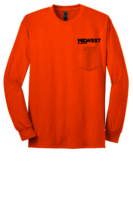 Gildan - Ultra Cotton 100% US Cotton Long Sleeve T-Shirt with Pocket