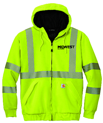 Carhartt ANSI 107 Class 3 Lined Full-Zip Sweatshirt